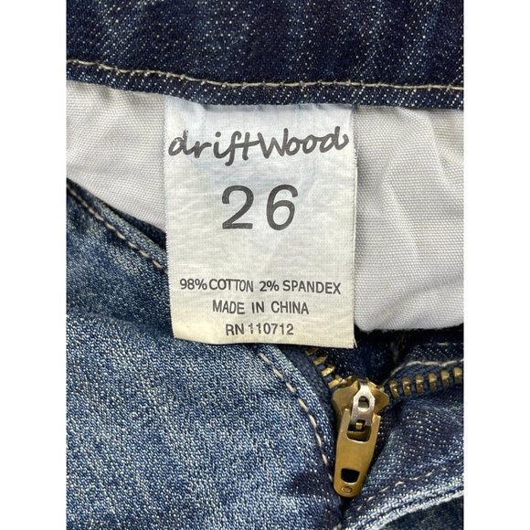 Vigoss Audrey Driftwood Embroidered Designer Low Rise Denim Jeans Size 26 - Picture 9 of 14